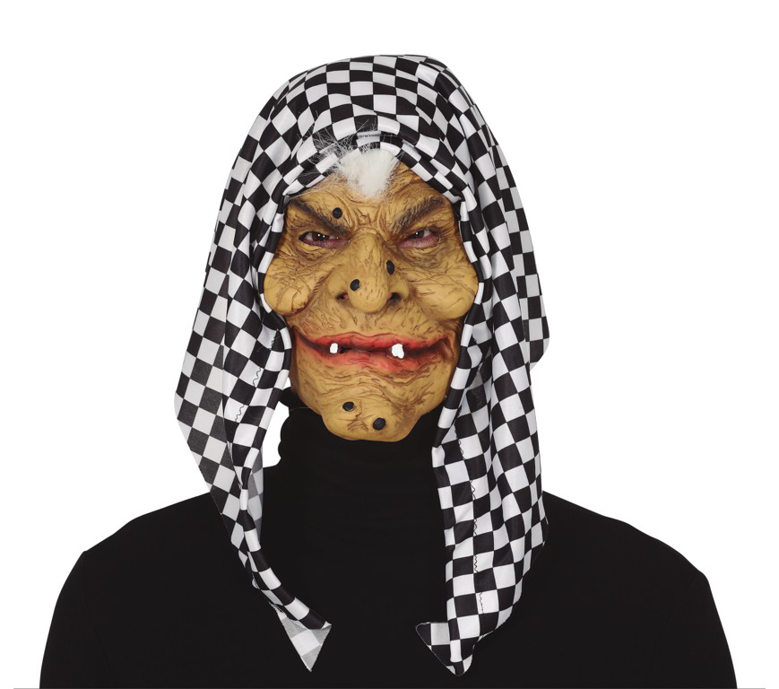 Maschera strega-befana con cappuccio - immagine 1