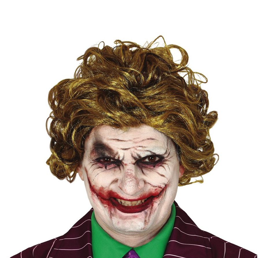 8434077042946_1 Parrucca pagliaccio-Joker castano chiaro - immagine 1