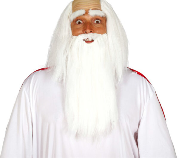 Barba con baffi e sopracciglia Babbo Natale - immagine 1