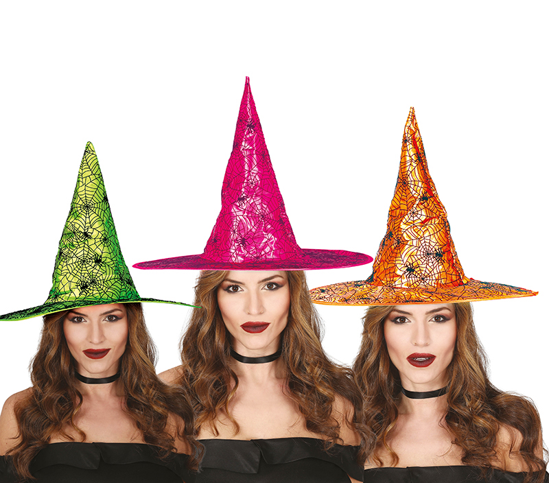 8434077132289_1 Cappello da strega neon. Assortiti - immagine 1
