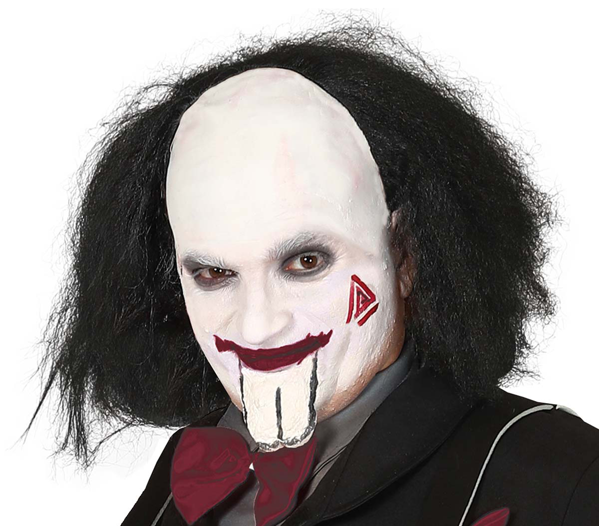 Parrucca calva capelli neri - immagine 1