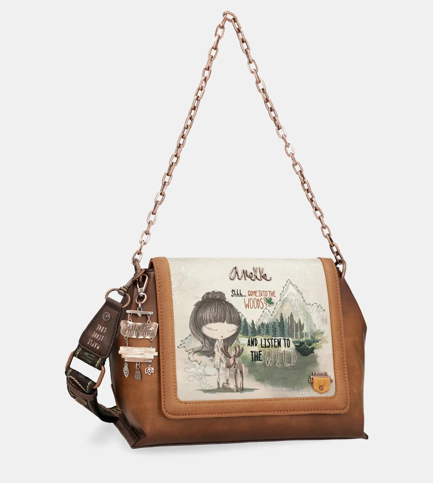 8434172026520_1 Borsa a tracolla con patta e manico in metallo  The Forest Anekke Canada - immagine 1