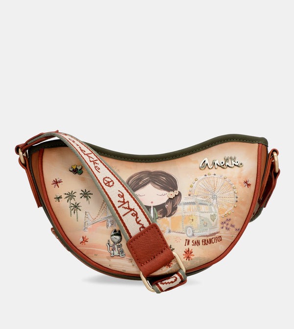 Borsa Ovale a Tracolla Anekke Peace & Love - immagine 9