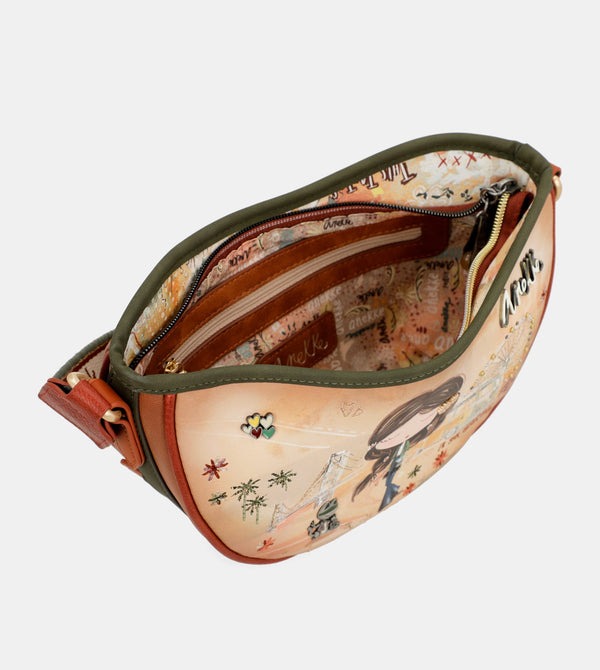 Borsa Ovale a Tracolla Anekke Peace & Love - immagine 5