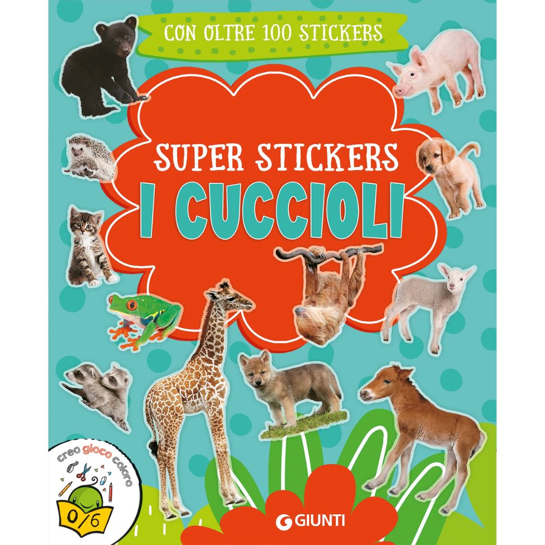 xr:d:DAGBowUWnRQ:220,j:7798406920296654279,t:24040722 Libro Super Stickers I Cuccioli - immagine 1