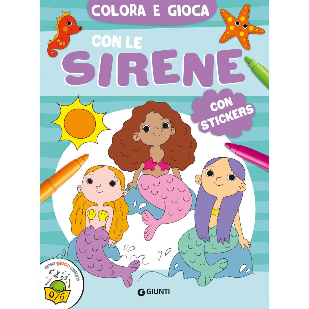 xr:d:DAGBowUWnRQ:203,j:6692773212524210981,t:24040722 Libro Colora e Gioca Con Le Sirene - immagine 1