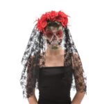 Maschera Teschio Con Rose