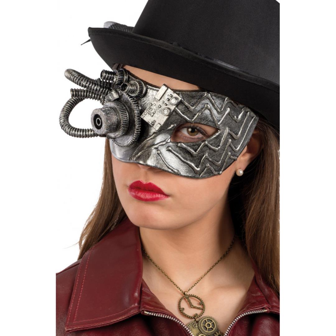 Maschera Steampunk Argento