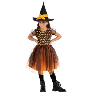 Costume Streghetta Arancio Tg. 3 Anni