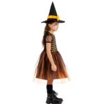 Costume Streghetta Arancio Tg. 3 Anni - immagine 4