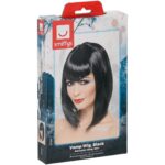 Parrucca Corta Liscia Nera - immagine 2