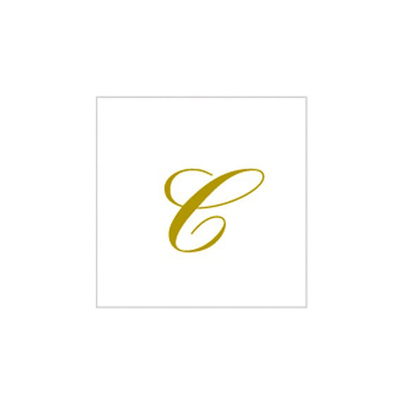8020834600223_1 20 Tovaglioli 25x25 cm Lettera C - immagine 1