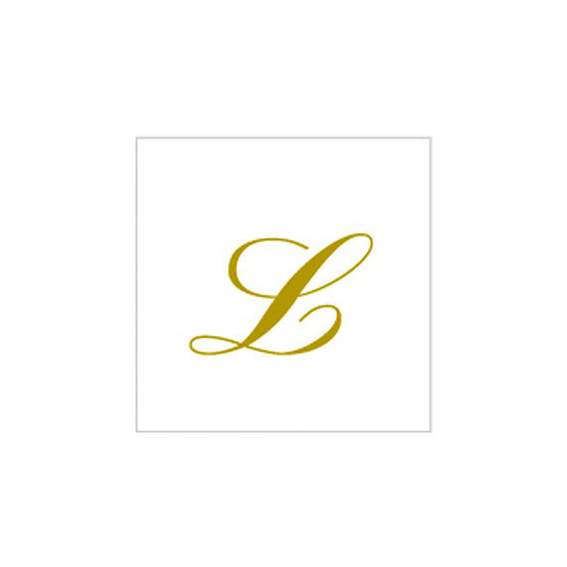 8020834600308_1 20 Tovaglioli 25x25 cm Lettera L - immagine 1
