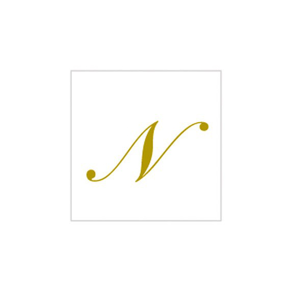 8020834600322_1 20 Tovaglioli 25x25 cm Lettera N - immagine 1