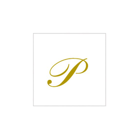 8020834600346_1 20 Tovaglioli 25x25 cm Lettera P - immagine 1