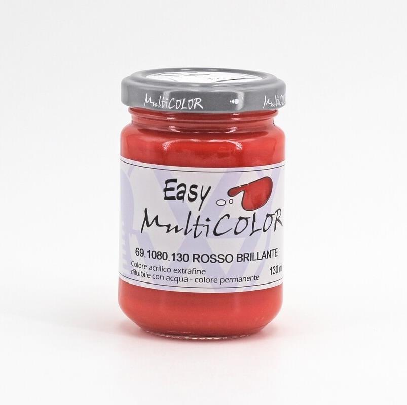 -verbose Colore Acrilico Easy Multicolor 130 ml - Rosso Brillante - immagine 1