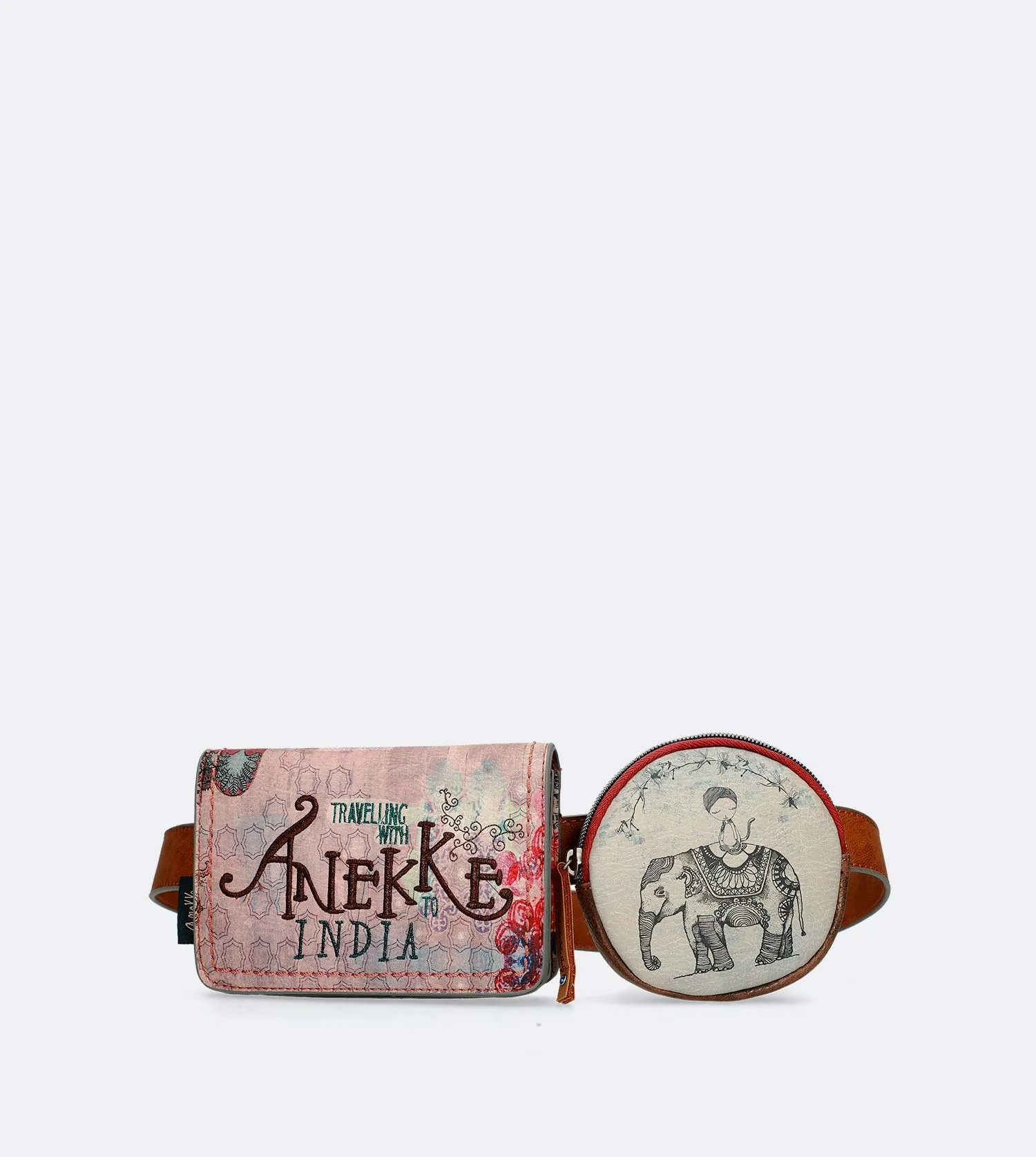 8433799906239_1 Marsupio doppio con cinturino in vita ricamato Anekke Arizona - immagine 1
