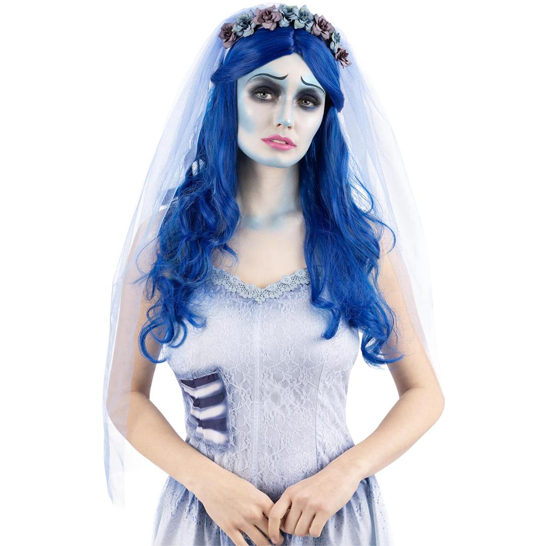 Parrucca Lunga Mossa Blu Emily